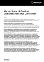 Code of Conduct für Lieferanten