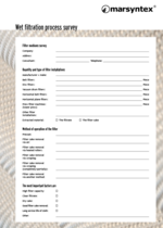 marsyntex® Wet filtration process survey
