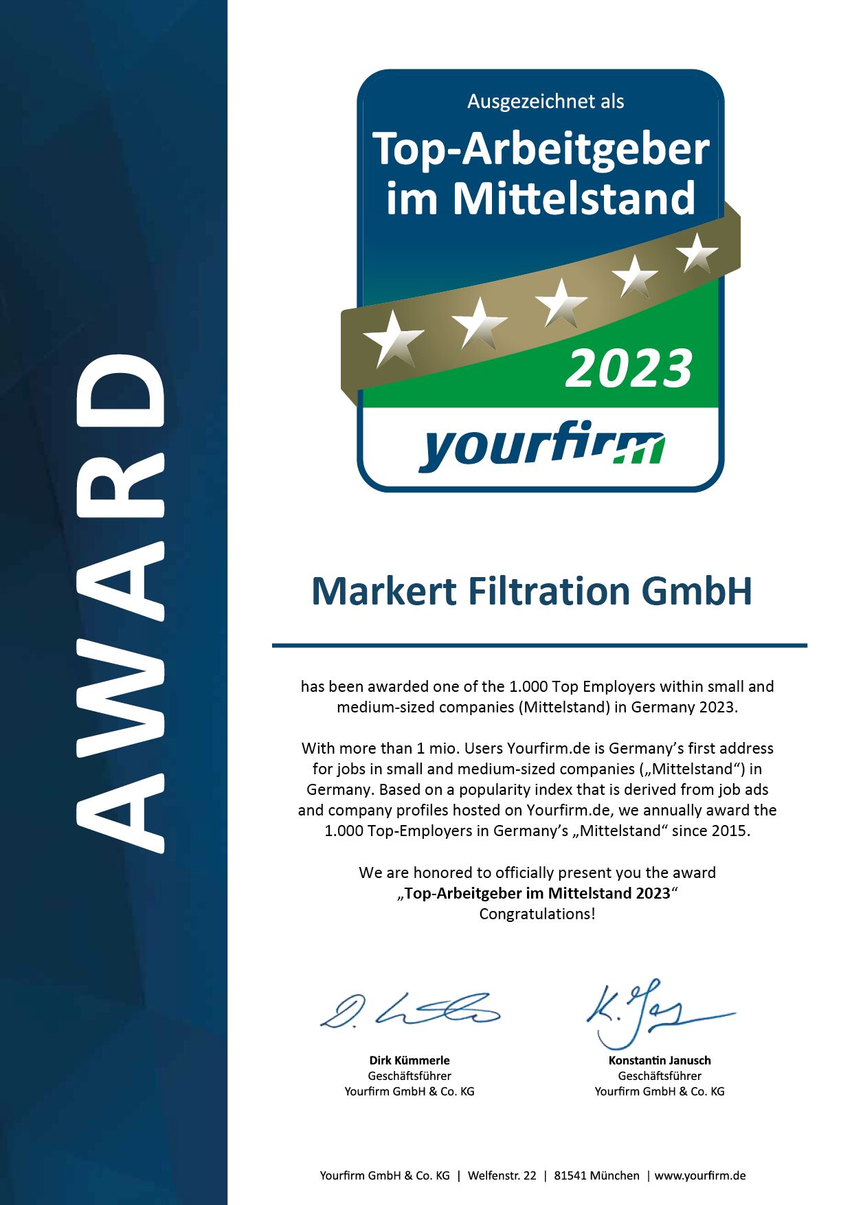 Urkunde_Top-Arbeitgeber_2023_Markert_Filtration_GmbH_english