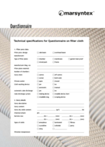 marsyntex® Questionnaire on filter cloth