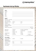 marsyntex® Questionnaire dust-gas filtration